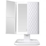 [아마존 핫딜]  [아마존핫딜]AirExpect Makeup Mirror Vanity Mirror with Lights - 3 Color Lighting Modes 72 LED Trifold Mirror, Touch Control...