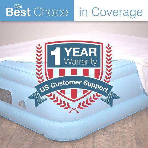  AirMattress.com Air Mattress KING size - Best Choice RAISED Inflatable Bed with Fitted Sheet and Bed Skirt - Built-in High Capacity Airbed Pump