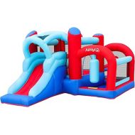 Inflatable Bounce House, Bouncy House with Slide,Indoor Outdoor Bounce House with Ball Pit,Basketball Hoop,Target Balls and Boxing,Inflatable Bouncer for Party