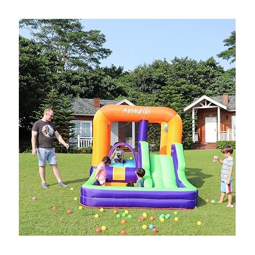  Inflatable Bouncy House for Kids Outdoor,Inflatable Bouncy Castle for Big Kids,Kids Bounce House with Blower for Indoor Party,Kids Slide Jumping House Inflatable