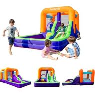 Bounce House for Kids 5-12, Inflatable Bounce House with Slide, Jumping Bouncy House with Air Blower, Suitable for Playing Outdoor Garden with Ball Pit