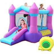 Toddler Bounce House with Blower for Kids 3-8, Inflatable Bouncy Jumping Castle with Slide, Indoor/Outdoor Pink Bouncer House, 82011B