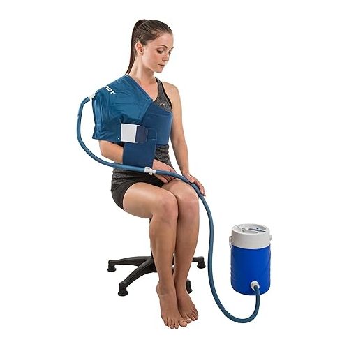  DonJoy Aircast Cryo/Cuff Cold Therapy: Shoulder Cryo/Cuff with Non-Motorized (Gravity-Fed) Cooler, X-Large