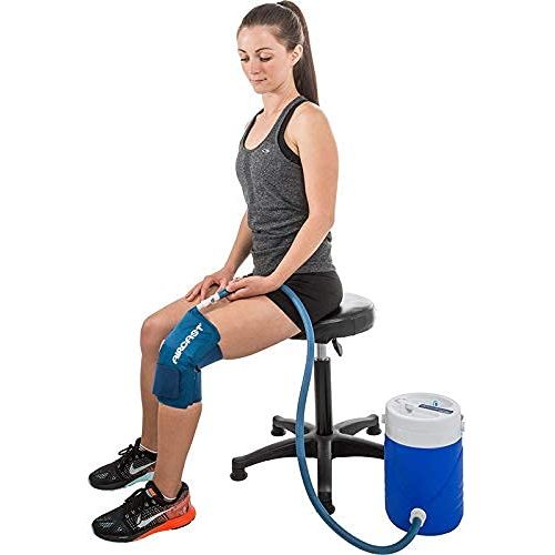  Aircast Cryo Cuff Cold Therapy Knee Solution - Blue - Large, Non Motorized, Gravity-fed System, 1count
