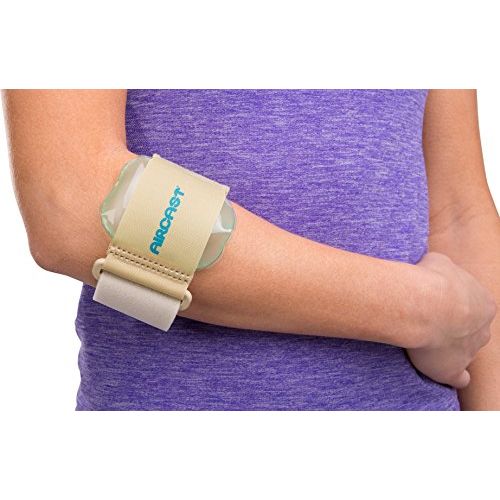  Aircast Pneumatic Armband: Tennis/Golfers Elbow Support Strap, Beige