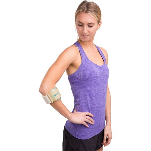  Aircast Pneumatic Armband: Tennis/Golfers Elbow Support Strap, Beige