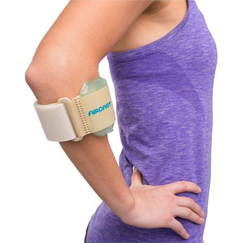  Aircast Pneumatic Armband: Tennis/Golfers Elbow Support Strap, Beige