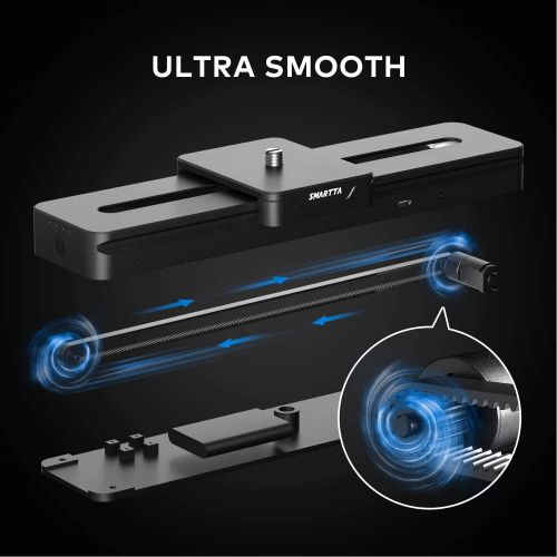  [아마존베스트]Aircover Smartta SliderMini 2 Motorized Camera Slider. Ultra Smooth & Portable. App or Manual Button Control. Video/Time Lapses/Stop Motion/Loop Mode/Curve Mode. 20cm/8” Travel Length. Load