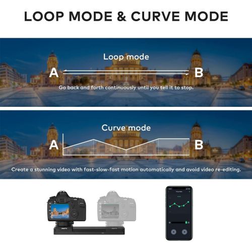  [아마존베스트]Aircover Smartta SliderMini 2 Motorized Camera Slider. Ultra Smooth & Portable. App or Manual Button Control. Video/Time Lapses/Stop Motion/Loop Mode/Curve Mode. 20cm/8” Travel Length. Load