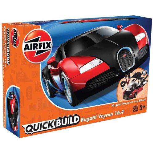  Airfix J6020 Quick Build Bugatti Veyron Model, BlackRed