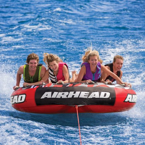  Airhead Mega Slice Inflatable Quadruple Rider Towable Tube Water Raft | AHSSL-42