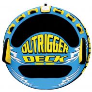 Kwik Tek Airhead Outrigger Inflatable Triple Rider Boat Lake Towable Deck Tube | AHOU-3