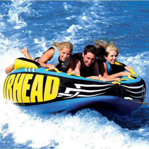  Kwik Tek Airhead Outrigger Inflatable Triple Rider Boat Lake Towable Deck Tube | AHOU-3