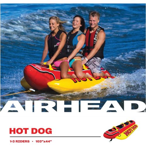  [아마존베스트]Airhead HOT DOG 3 Person Towable Tube