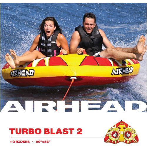  [아마존베스트]Airhead AIRHEAD TURBO BLAST, 2 Rider Towable Tube