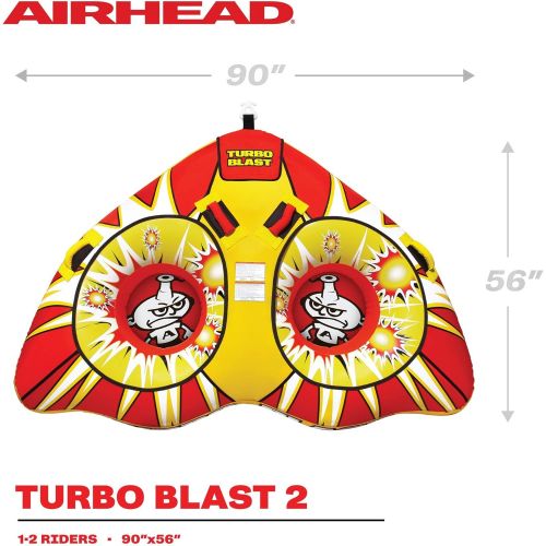  [아마존베스트]Airhead AIRHEAD TURBO BLAST, 2 Rider Towable Tube