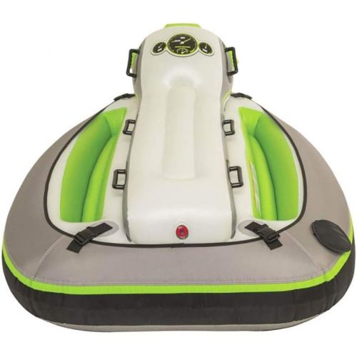  [아마존베스트]Airhead XCELERATOR, 2 Rider Towable Tube, White/Green/Gray