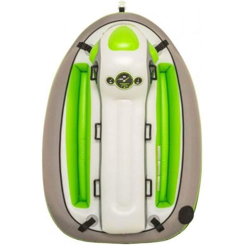  [아마존베스트]Airhead XCELERATOR, 2 Rider Towable Tube, White/Green/Gray