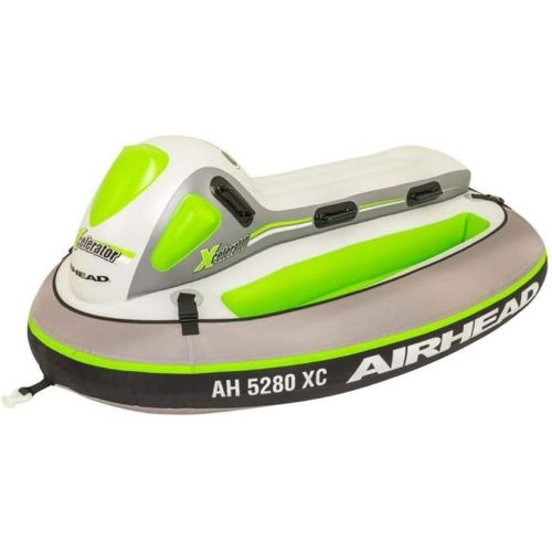  [아마존베스트]Airhead XCELERATOR, 2 Rider Towable Tube, White/Green/Gray