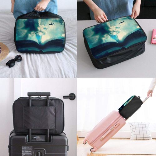  Fantasy Bicycle Airplane Travel Lightweight Waterproof Foldable Storage Carry Luggage Large Capacity Portable Luggage Bag Duffel Bag