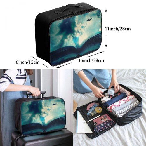  Fantasy Bicycle Airplane Travel Lightweight Waterproof Foldable Storage Carry Luggage Large Capacity Portable Luggage Bag Duffel Bag