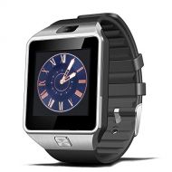 Airsspu Tm Bluetooth Smart Watch Wrist Watch Phone Touch Screen Mate for Samsung Iphone Smartphones (Silver)