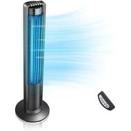 [아마존베스트]Airvention tower fan with remote control, 109 cm, quiet 100° oscillating column fan, standing fan, black, timer, 40 W energy-saving, 3 speeds, X01a, tower fan