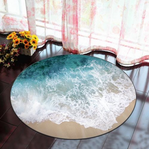  AiseBeau Comfort Flannel Cartoon Printing Round Floor Rug Comfort Round Kitchen Floor Mat Non-Slip Round Floor Mat Soft Entrance Mat Door Mat Round Floor Rug Area Rug for Chair Liv