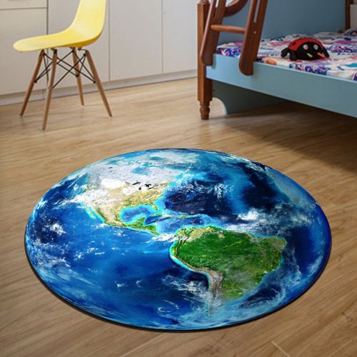  AiseBeau Comfort Flannel Cartoon Printing Round Floor Rug Comfort Round Kitchen Floor Mat Non-Slip Round Floor Mat Soft Entrance Mat Door Mat Round Floor Rug Area Rug for Chair Liv