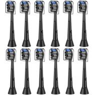 AISMAILI 12 x Replacement Brushes Compatible with Philips Electric Toothbrush Heads Black Toothbrush Attachments
