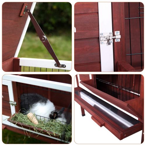  Aivituvin Rabbit Cage, Rabbit Hutch, Indoor Guinea Pig Cage Bunny Cages for Small Animals,Chicken Coop with Metal Feeder & Chew Toy …