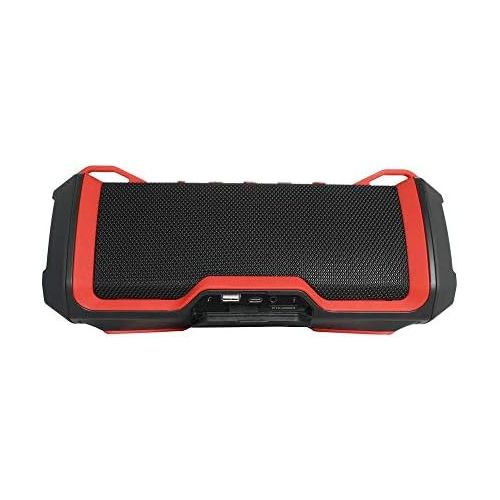  Aiwa Exos-3 Bluetooth Speaker (Red/Black) - Water Resistant, Rugged - Serious Acoustic Performance