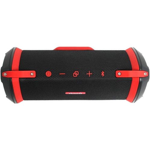  Aiwa Exos-3 Bluetooth Speaker (Red/Black) - Water Resistant, Rugged - Serious Acoustic Performance