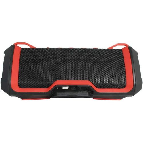  Aiwa Exos-3 Bluetooth Speaker (Red/Black) - Water Resistant, Rugged - Serious Acoustic Performance