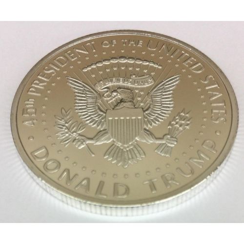  [아마존베스트]2017 President Donald Trump Inaugural Silver EAGLE Commemorative Novelty Coin 38mm. 45th President of the United States of America CERTIFICATE OF AUTHENTICITY
