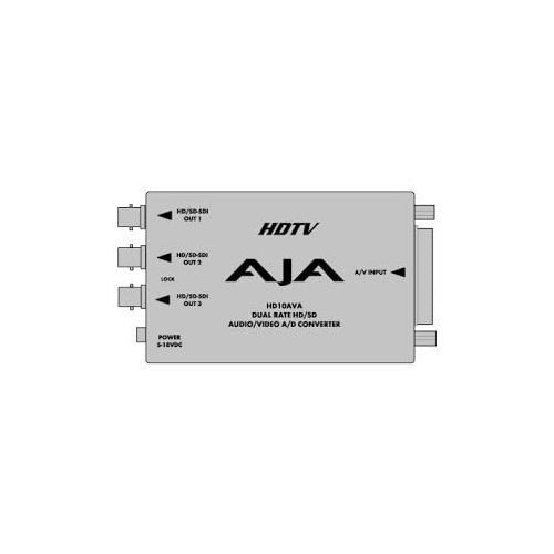  Aja AJA HD10AVA SDHD Analog Composite or Component Video & 4-Channel Analog Audio to SDHD-SDI with Embedded Audio