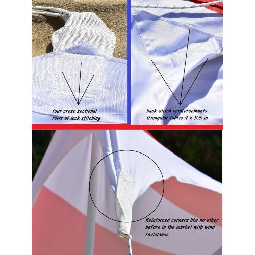  Ajeena Beach Sunshade American Flag Style - Sun Shade That Will Make You Proud - Lycra UPF50+ Perfect Canopy Tent for Kids & Family in Beach,Event,Parks,Parties,Picnic,Camping & Ou