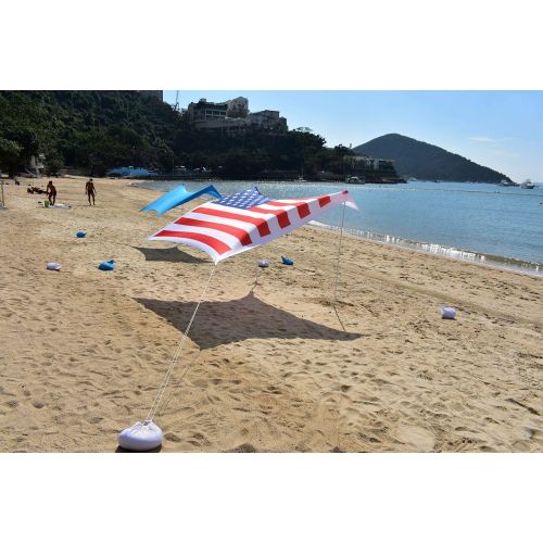  Ajeena Beach Sunshade American Flag Style - Sun Shade That Will Make You Proud - Lycra UPF50+ Perfect Canopy Tent for Kids & Family in Beach,Event,Parks,Parties,Picnic,Camping & Ou