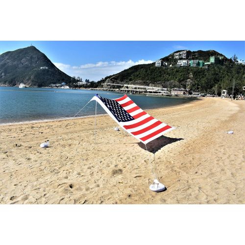  Ajeena Beach Sunshade American Flag Style - Sun Shade That Will Make You Proud - Lycra UPF50+ Perfect Canopy Tent for Kids & Family in Beach,Event,Parks,Parties,Picnic,Camping & Ou