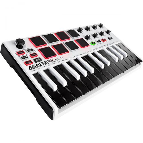  Akai Professional},description:This limited edition MPK mini comes in an all-white finish with inverted color keys that will instantly grab your attention and ignite your creativit