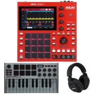 Akai Professional MPC One+ Standalone Sampler and Sequencer with Grey Keyboard Contoller and Headphones