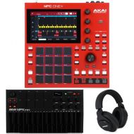 Akai Professional MPC One+ Standalone Sampler and Sequencer with Black Keyboard Controller and Headphones