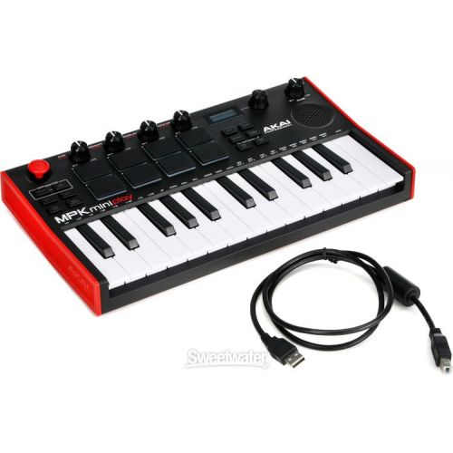  Akai Professional MPK Mini Play3 25-key Portable Keyboard MIDI Controller and Synthesizer Plug-ins Bundle