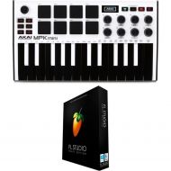 Akai Professional MPK Mini mk3 and FL Studio Fruity Edition - Limited Edition White with Reverse Keys