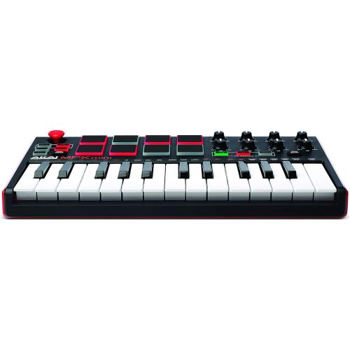  Akai Professional MPK Mini MKII  25 Key USB MIDI Keyboard Controller With 8 Drum Pads, 8 Assignable Q-Link Knobs and Pro Software Suite Included