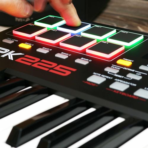  [아마존베스트]Akai Professional MPK225 | Compact 25-Key Semi-Weighted USB MIDI Keyboard Controller Including Core Control From The MPC Workstations