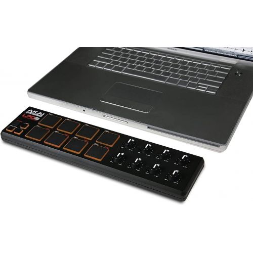  [아마존베스트]AKAI Professional LPD8 | Portable USB-powered MIDI Controller with 8 Velocity-Sensitive Drum Pads for Laptops (Mac & PC), Editing Software included