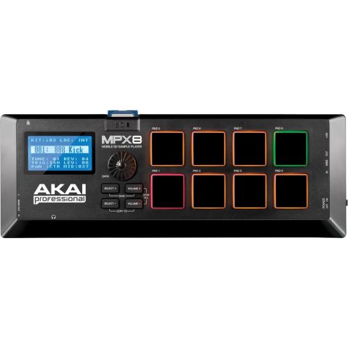  [아마존베스트]Akai Professional MPX8 | Portable Sample Pad Controller With 8 Performance-Ready Pads & On-Board SD Card Slot