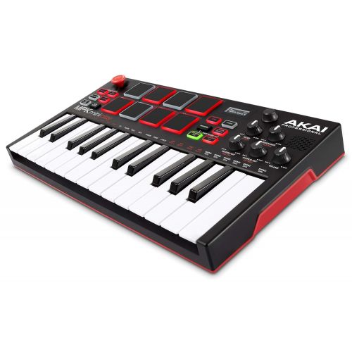  Akai Professional MPK Mini Play | Standalone Mini Keyboard & USB Controller With Built-In Speaker, MPC-Style Pads, On-board Effects, 128 Instrument- & 10 Drum-Sounds, and Software