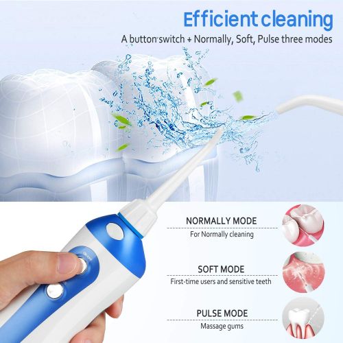  Akche Dental Water Flosser, Cordless Oral Irrigator with Wireless Quick Charge Station, IPX7 Waterproof,...